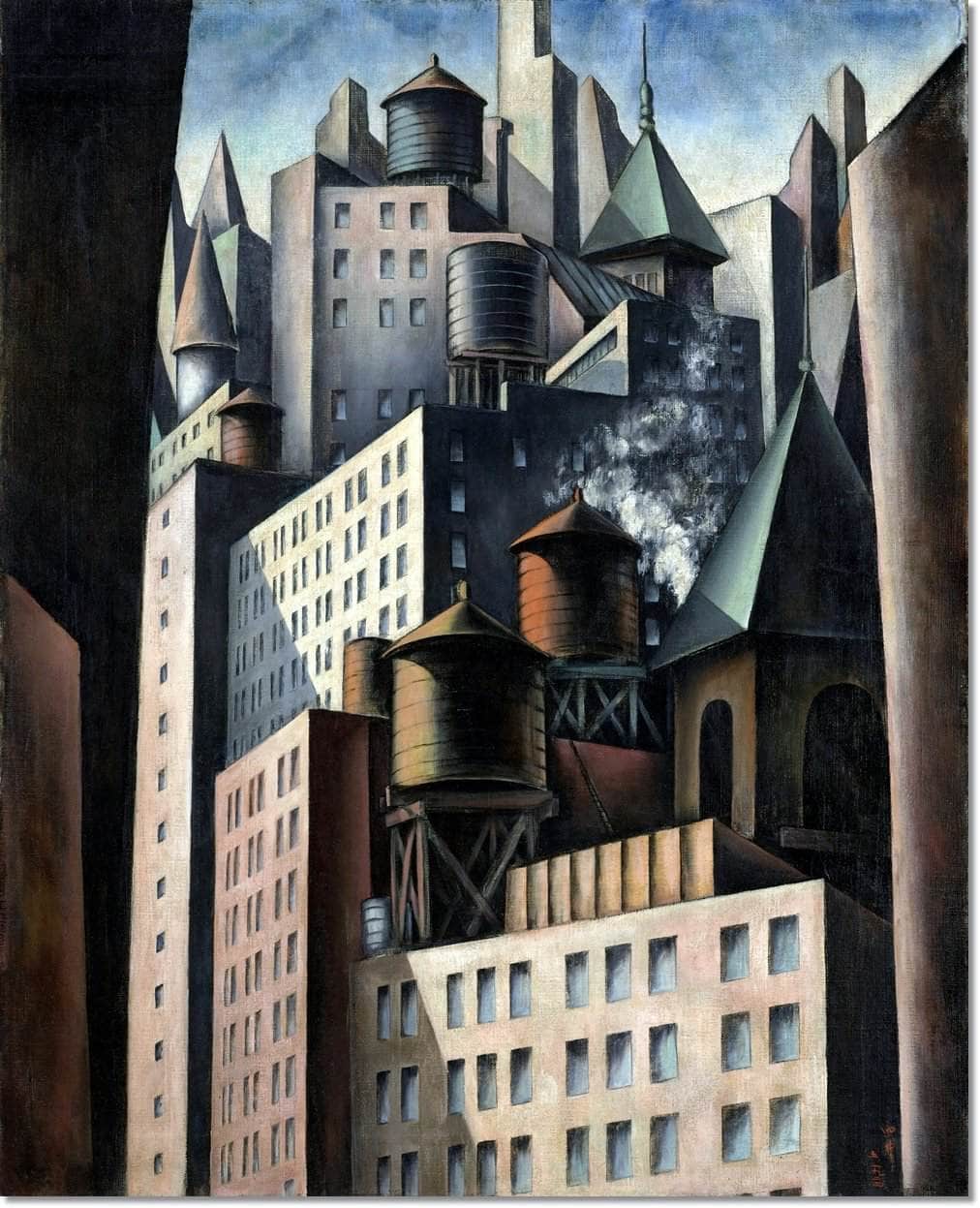 Bumpei Usui, 14th Street Painting Joseph Stella Canvas Art Fine Art Print