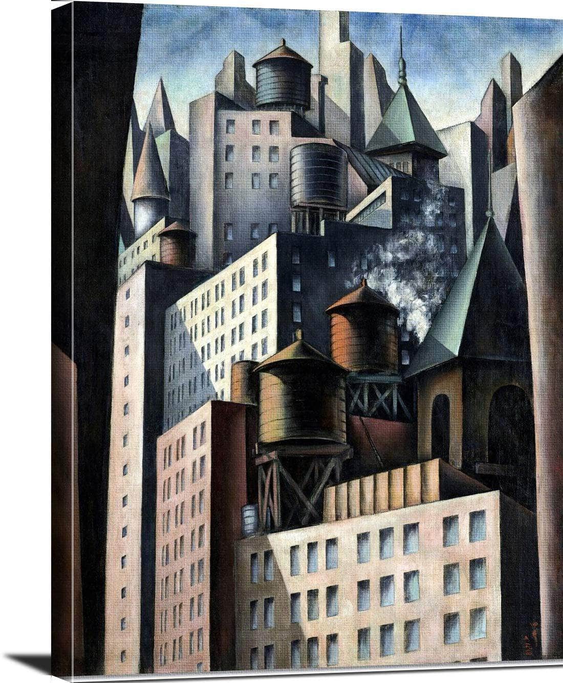 Bumpei Usui, 14th Street Painting Joseph Stella Canvas Art Fine Art Print