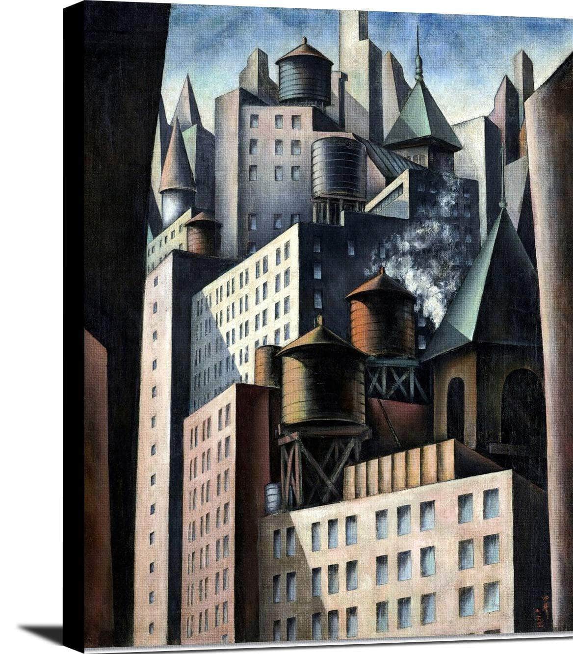 Bumpei Usui, 14th Street Painting Joseph Stella Canvas Art Fine Art Print