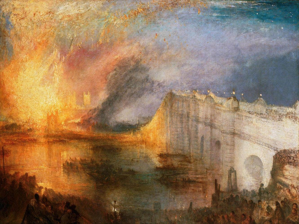 Burning Of The Houses Of Lords Commons Painting Jmw Turner Canvas Art Fine Art Print