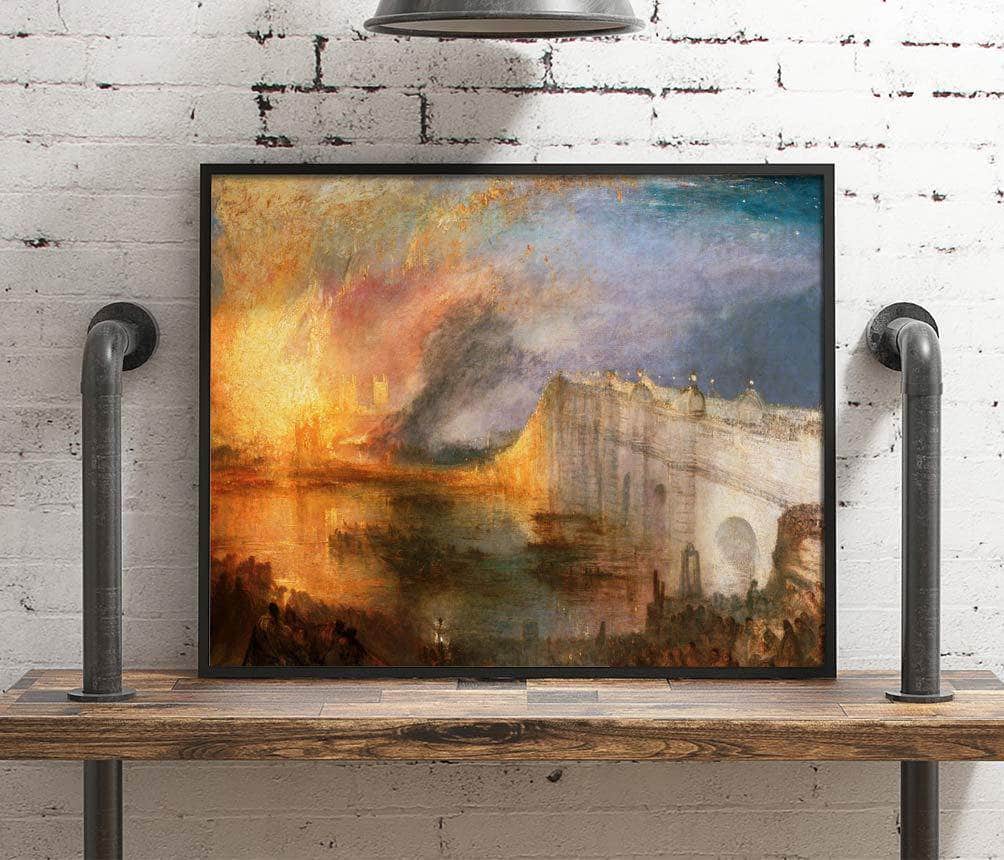 Burning Of The Houses Of Lords Commons Painting Jmw Turner Canvas Art Fine Art Print