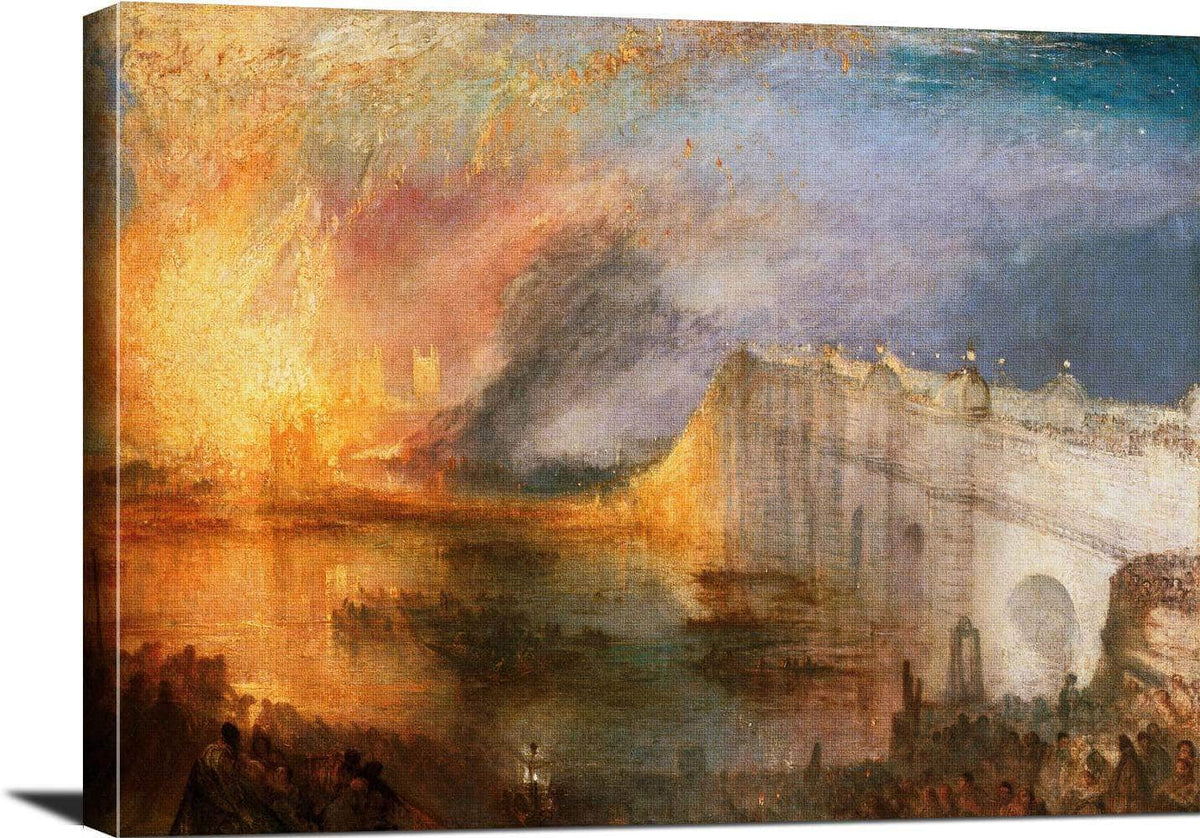 Burning Of The Houses Of Lords Commons Painting Jmw Turner Canvas Art Fine Art Print