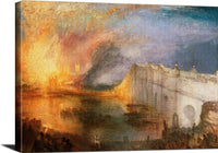 Burning Of The Houses Of Lords Commons Painting Jmw Turner Canvas Art Fine Art Print