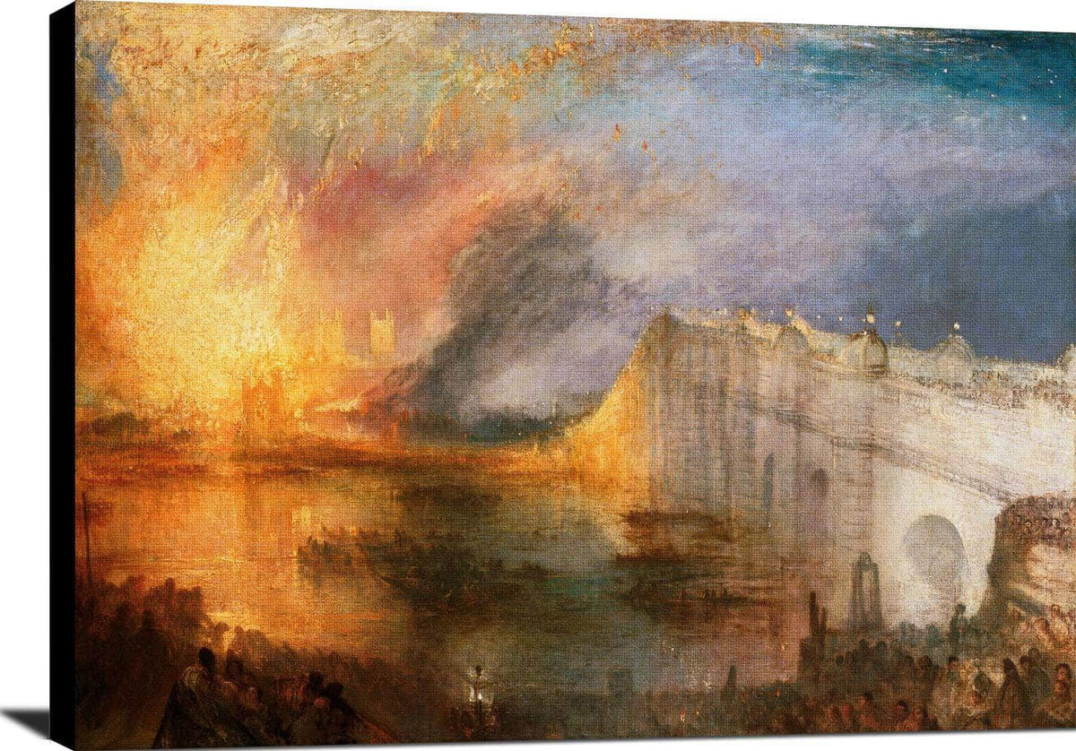 Burning Of The Houses Of Lords Commons Painting Jmw Turner Canvas Art Fine Art Print