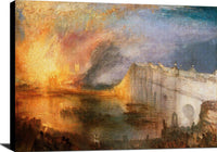 Burning Of The Houses Of Lords Commons Painting Jmw Turner Canvas Art Fine Art Print