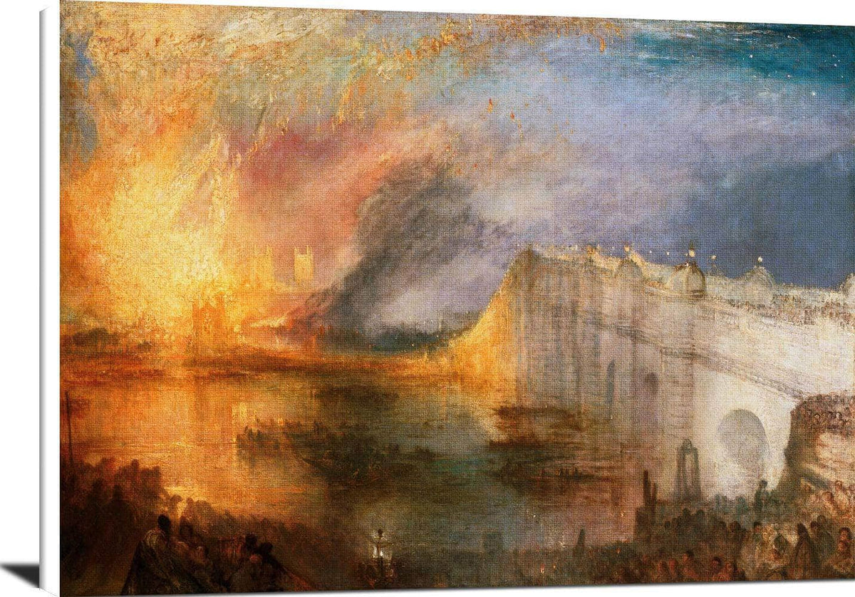 Burning Of The Houses Of Lords Commons Painting Jmw Turner Canvas Art Fine Art Print