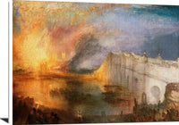 Burning Of The Houses Of Lords Commons Painting Jmw Turner Canvas Art Fine Art Print
