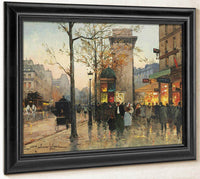 Busy Boulevard By The Porte Saint Denis By Eugene Galien Laloue Fine Art Print