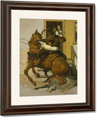 But Sir Henry Never Stopped. By NC Wyeth Fine Art Print