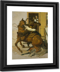 But Sir Henry Never Stopped. By NC Wyeth Fine Art Print