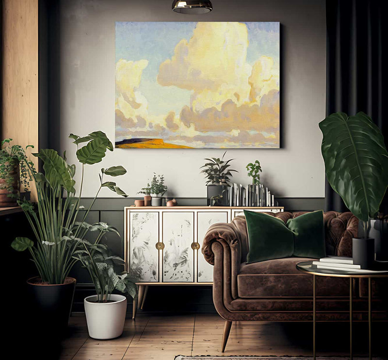 Butte And Clouds By Maynard Dixon Fine Art Print