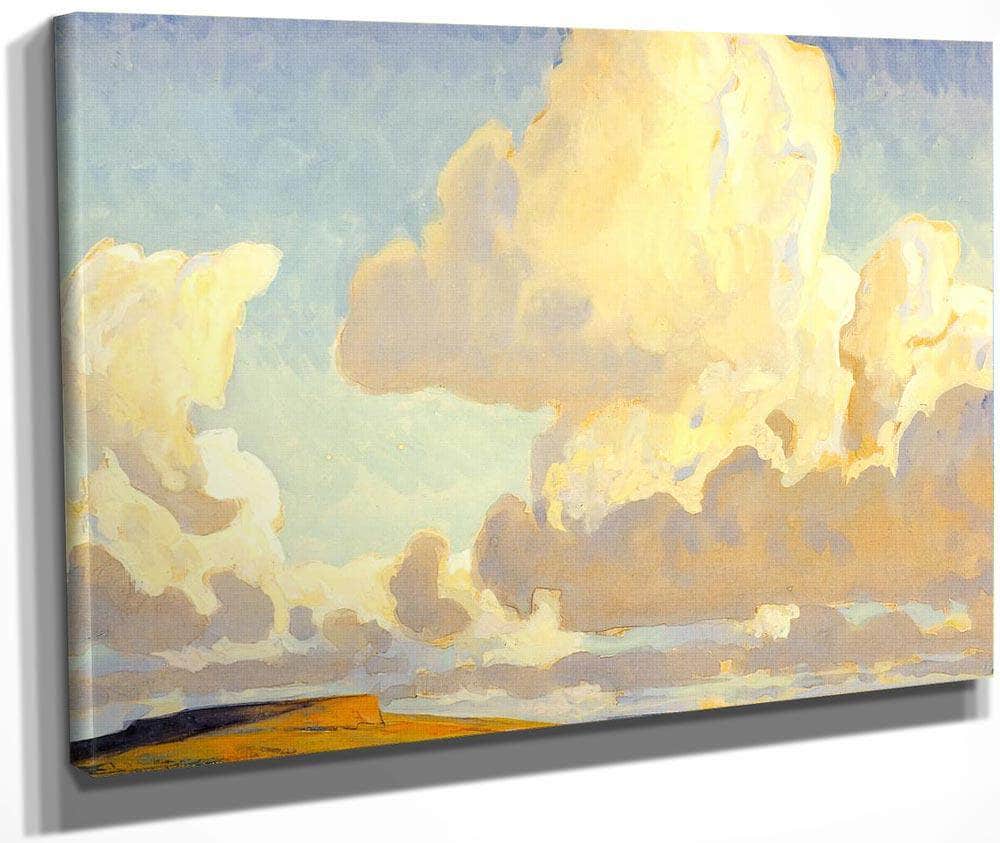 Butte And Clouds By Maynard Dixon Fine Art Print