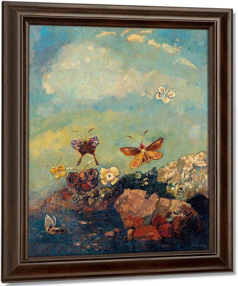 Butterflies 1910 73 9X54 9Cm Museum Of Modern Art By Odilon Redon Fine Art Print