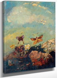 Butterflies 1910 73 9X54 9Cm Museum Of Modern Art By Odilon Redon Fine Art Print
