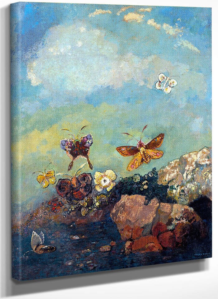 Butterflies By Odilon Redon Fine Art Print