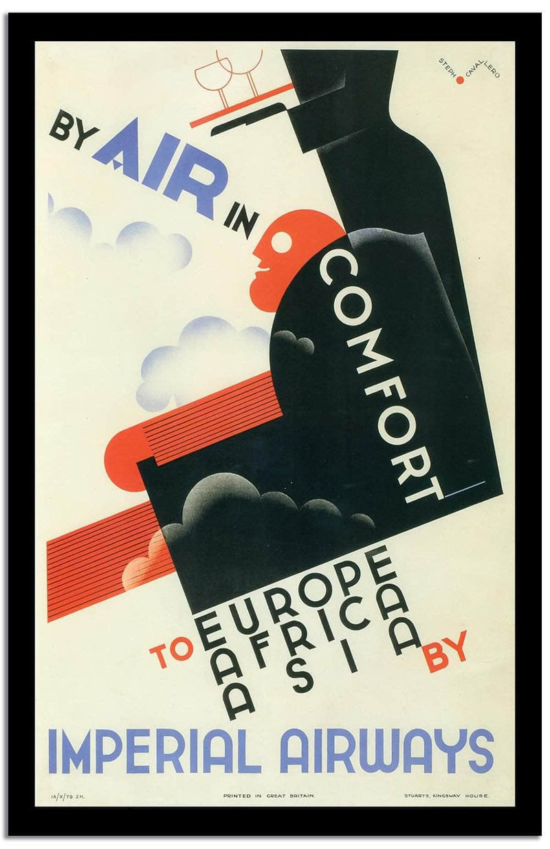 By Air In Comfort  Vintage Poster Fine Art Print