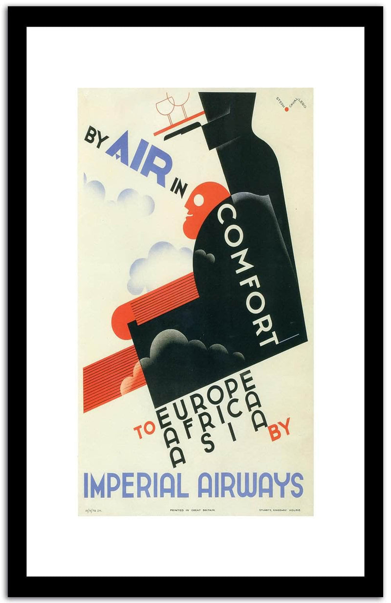 By Air In Comfort  Vintage Poster Fine Art Print