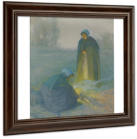 By The Fire By Myron G Barlow Fine Art Print