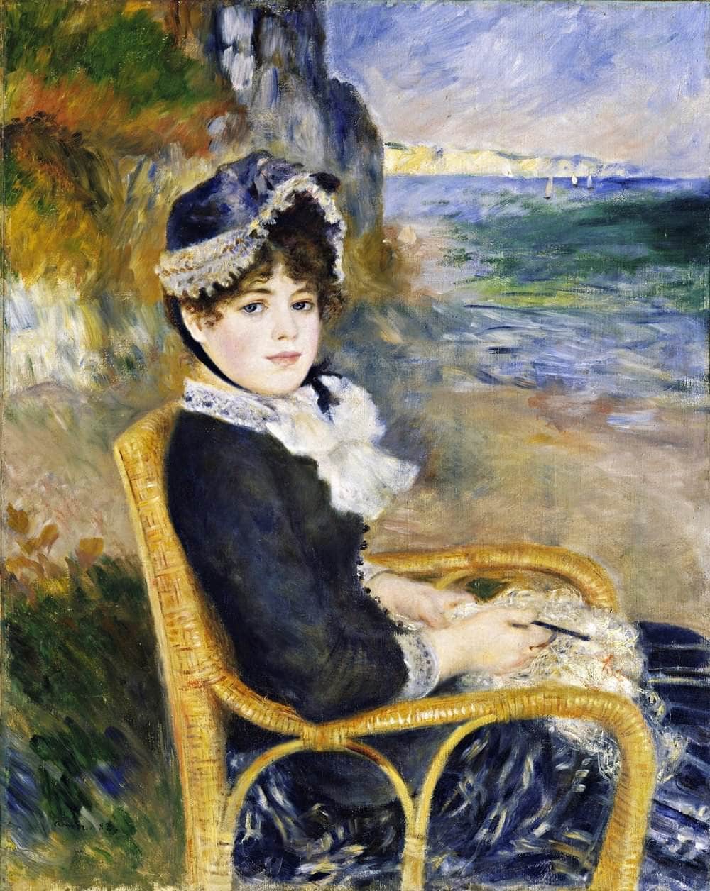 By The Seashore Painting Auguste Renoir Canvas Art Fine Art Print
