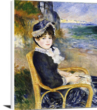 By The Seashore Painting Auguste Renoir Canvas Art Fine Art Print