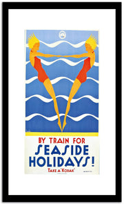 By Train For  Vintage Poster Fine Art Print