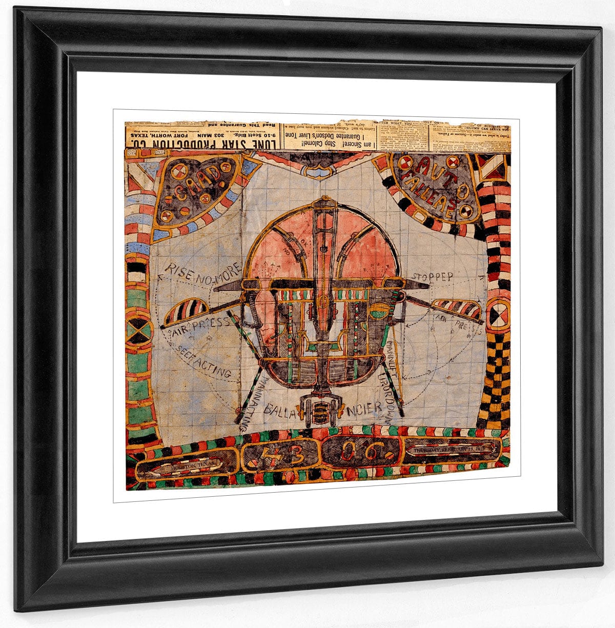 Caad Auto Fallease 1919 By Charles Dellschau Fine Art Print