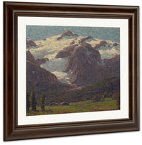 Cabins Beneath An Alpine Glacier By Edgar Payne Fine Art Print