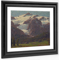 Cabins Beneath An Alpine Glacier By Edgar Payne Fine Art Print