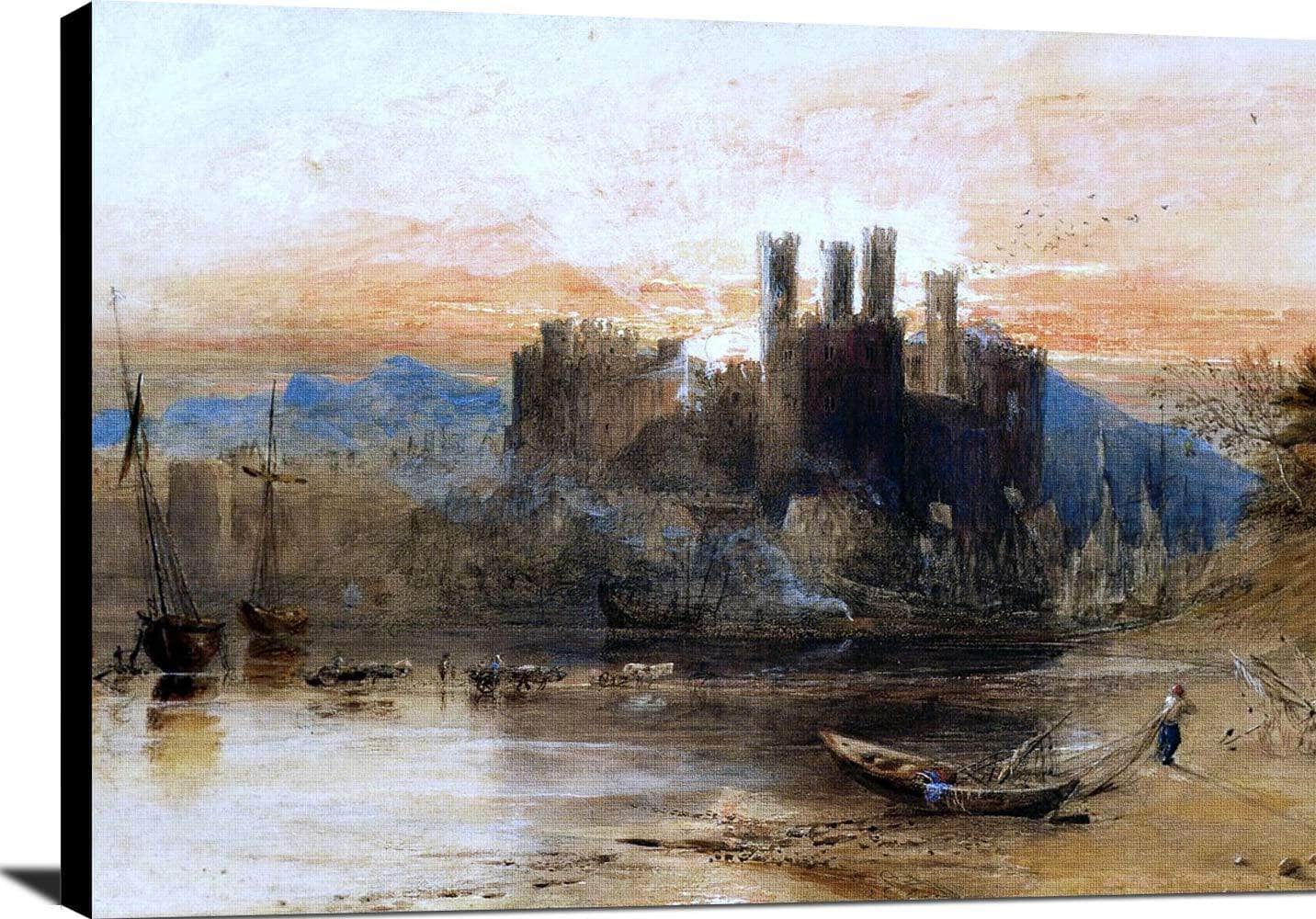 Caernarvon Castle, North Wales Painting Jmw Turner Canvas Art Fine Art Print