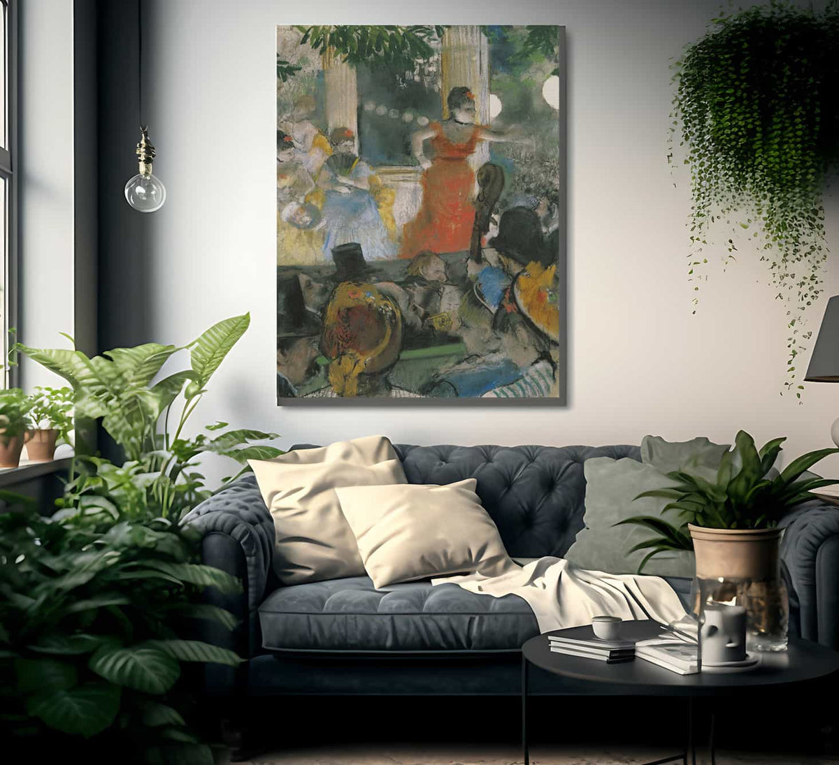 Cafe Concert At Les Ambassadeurs By Edgar Degas Fine Art Print