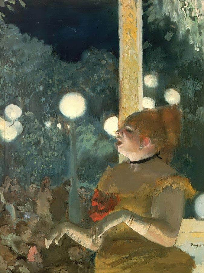 Cafe Concert The Song Of The Dog By Edgar Degas Fine Art Print