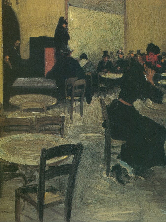 Cafe In Paris 1901 By Alfred Maurer Fine Art Print