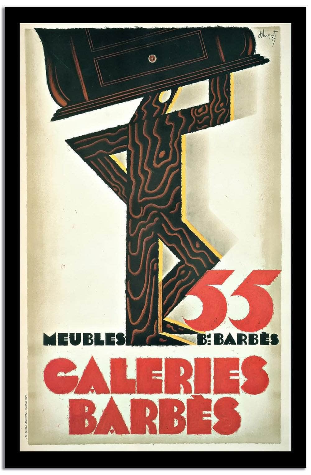 Caleries Barbes  Vintage Poster Fine Art Print