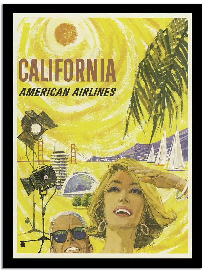 California America Airlines  Vintage Poster Fine Art Print