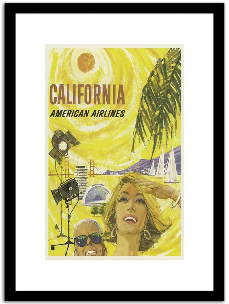 California America Airlines  Vintage Poster Fine Art Print