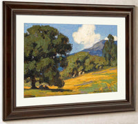 California Wildflowers And Oaks By William Wendt Fine Art Print