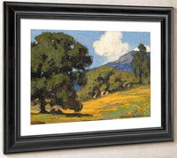 California Wildflowers And Oaks By William Wendt Fine Art Print