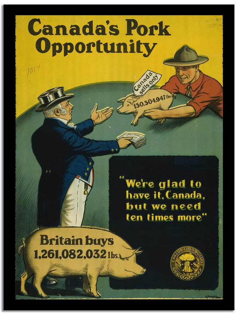 Canada's Pork Opportunity  Vintage Poster Fine Art Print