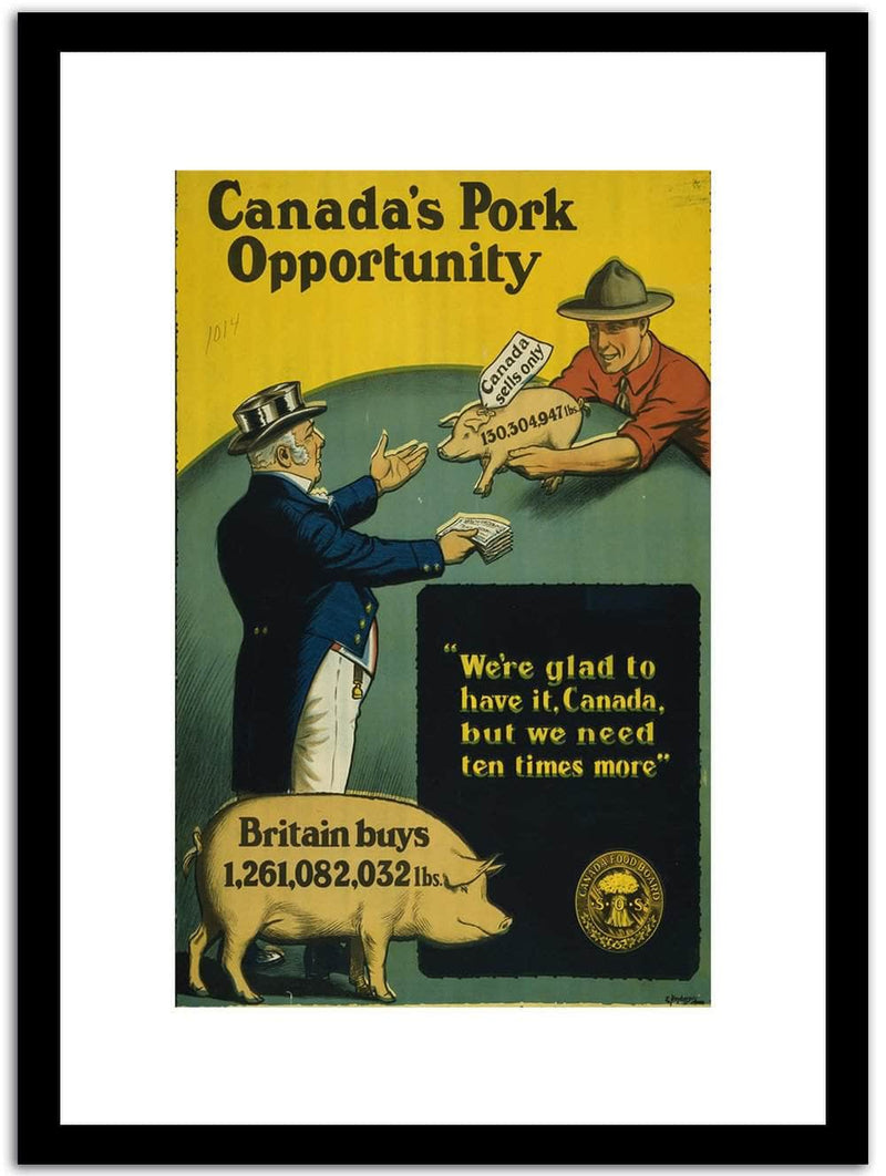 Canada's Pork Opportunity  Vintage Poster Fine Art Print