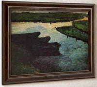 Canal With Peat Barges By Paula Modersohn Becker Fine Art Print