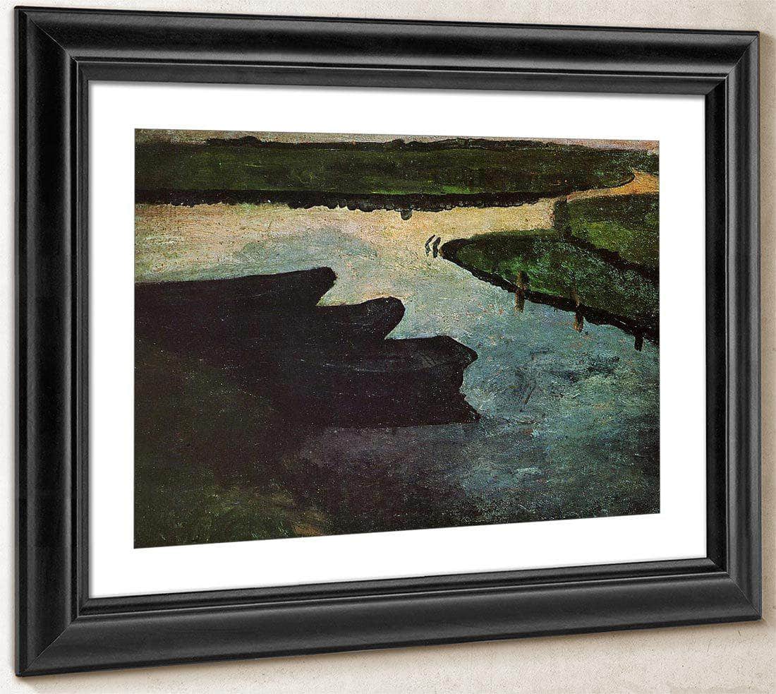Canal With Peat Barges By Paula Modersohn Becker Fine Art Print