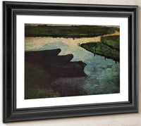 Canal With Peat Barges By Paula Modersohn Becker Fine Art Print