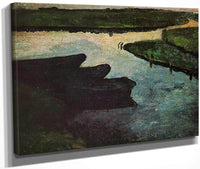 Canal With Peat Barges By Paula Modersohn Becker Fine Art Print