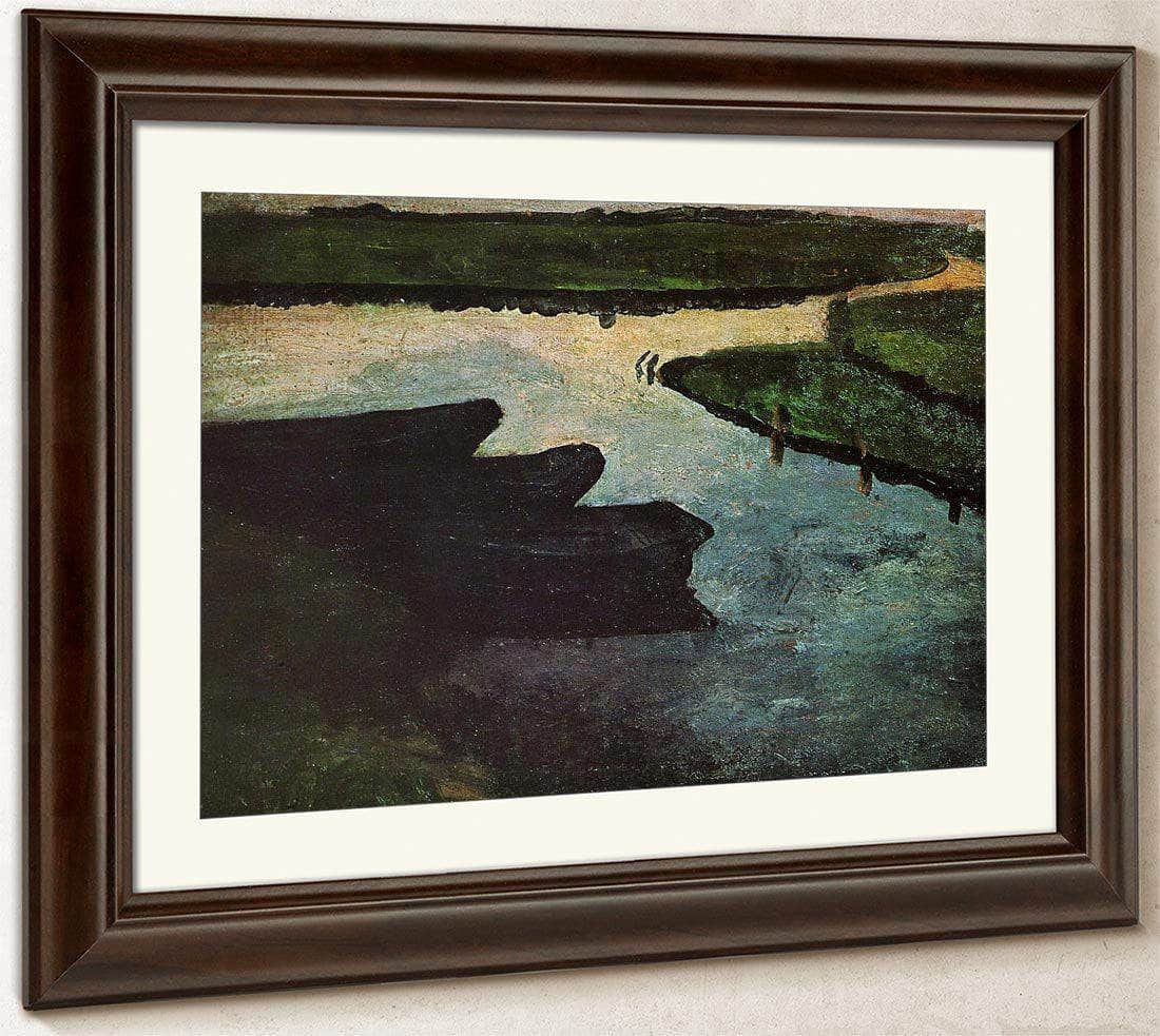 Canal With Peat Barges By Paula Modersohn Becker Fine Art Print