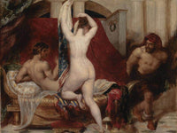 Candaules, King Of Lydia, Shews His Wife By Stealth To Gyges, One Of His Ministers By William Etty Fine Art Print