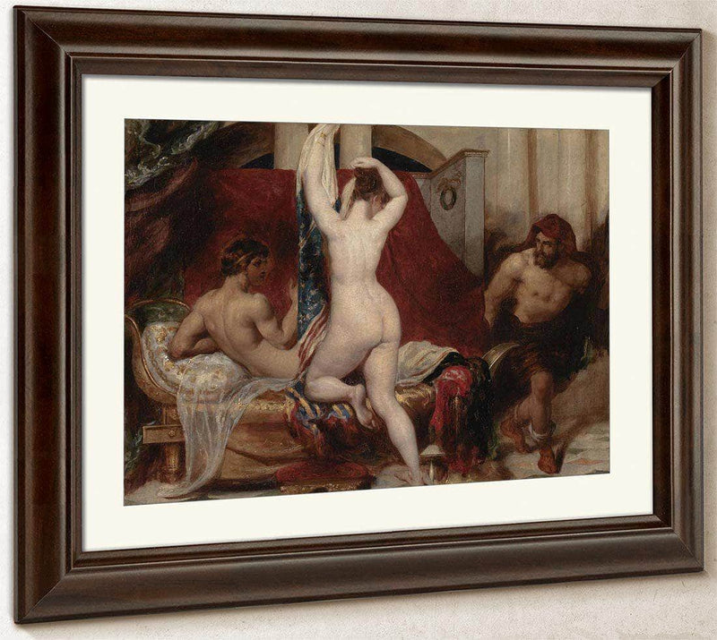 Candaules, King Of Lydia, Shews His Wife By Stealth To Gyges, One Of His Ministers By William Etty Fine Art Print