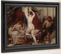 Candaules, King Of Lydia, Shews His Wife By Stealth To Gyges, One Of His Ministers By William Etty Fine Art Print