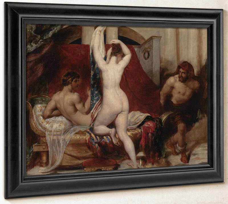 Candaules, King Of Lydia, Shews His Wife By Stealth To Gyges, One Of His Ministers By William Etty Fine Art Print