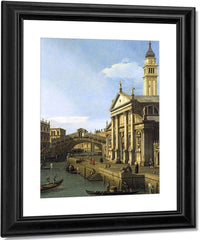 Capriccio The Rialto Bridge And The Church Of S. Giorgio Maggiore By Canaletto Fine Art Print
