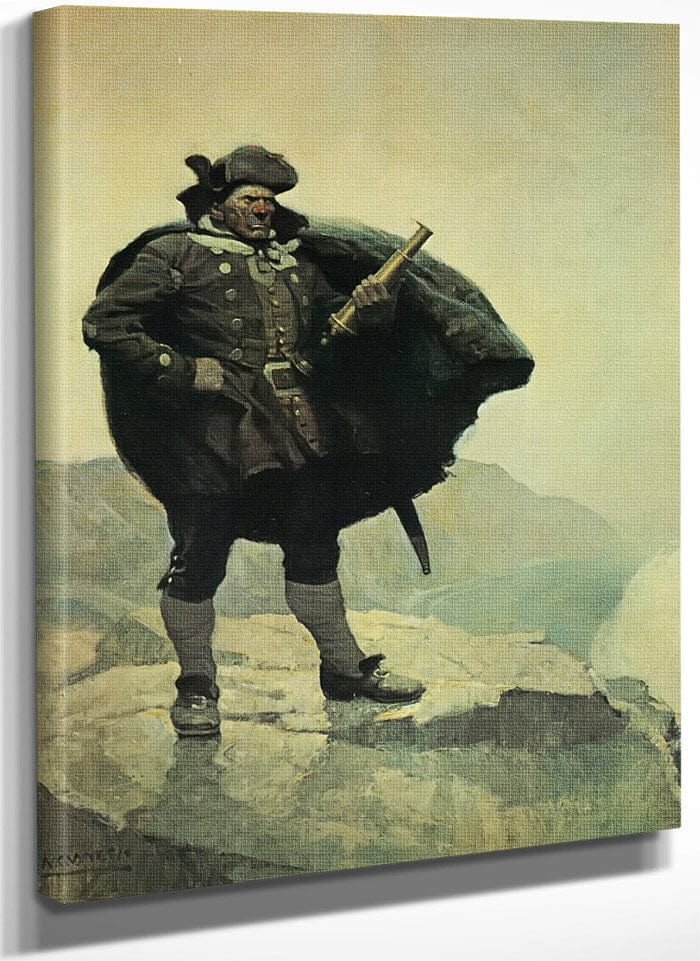 Captain Bill Bones By NC Wyeth Fine Art Print